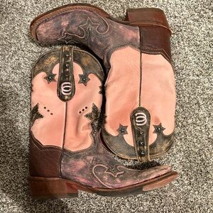 Dan post sz8 Pink and Brown Western Boots